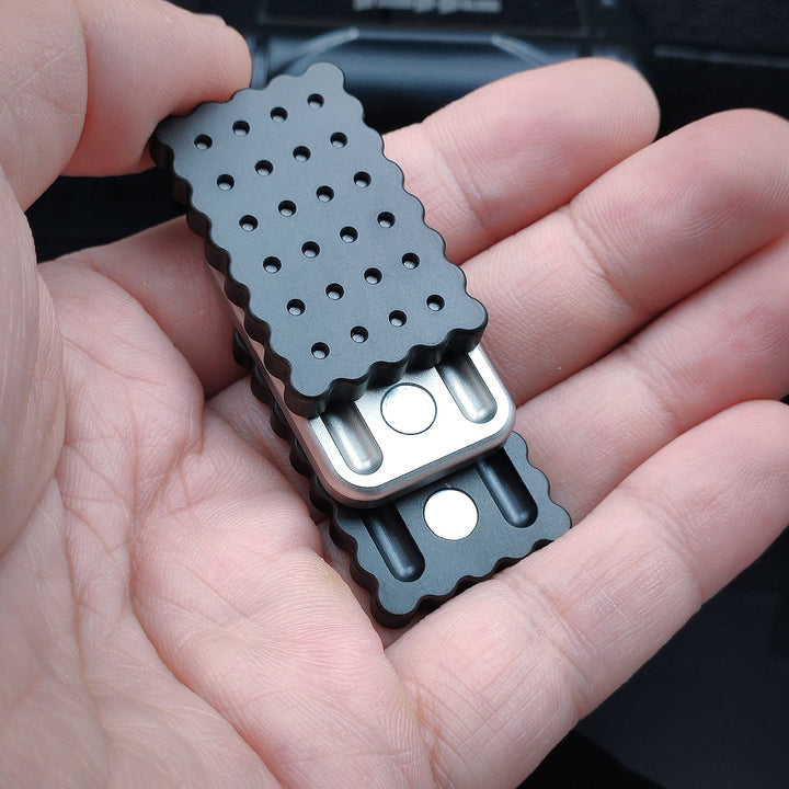 [6021] Stainless Steel Sandwich Biscuit Click Sound Fidget Slider - Taffu Craft Studio