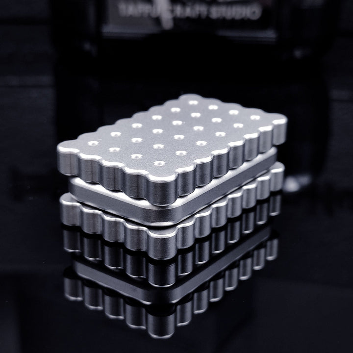 [6021] Stainless Steel Sandwich Biscuit Click Sound Fidget Slider - Taffu Craft Studio